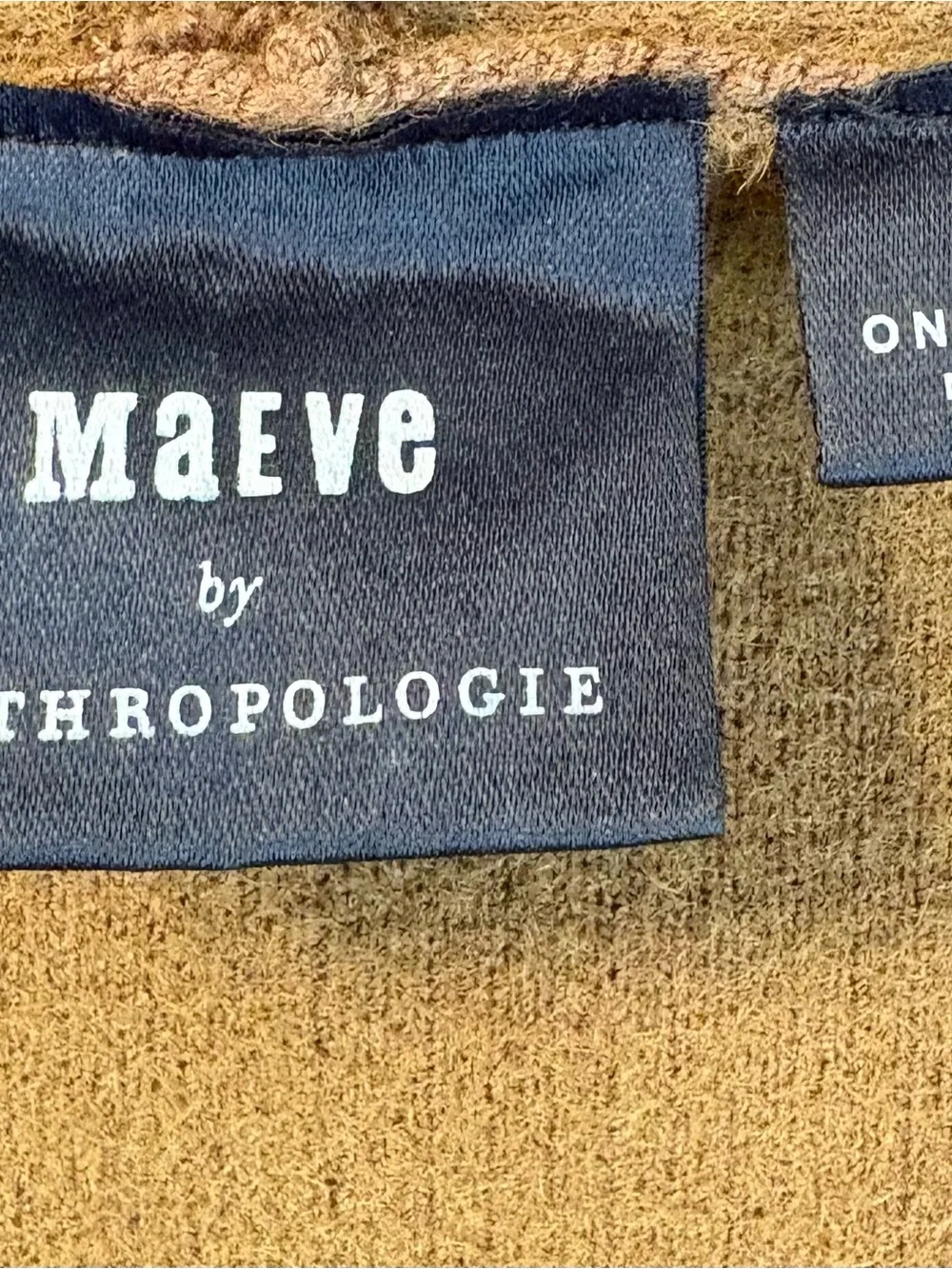 Maeve From Anthropologie Open-Front Camel Brown Cardigan.   One Size Fits Most